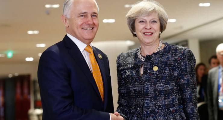 Malcolm Turnbull and Theresa May