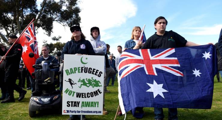Anti-Muslim protest in Melton
