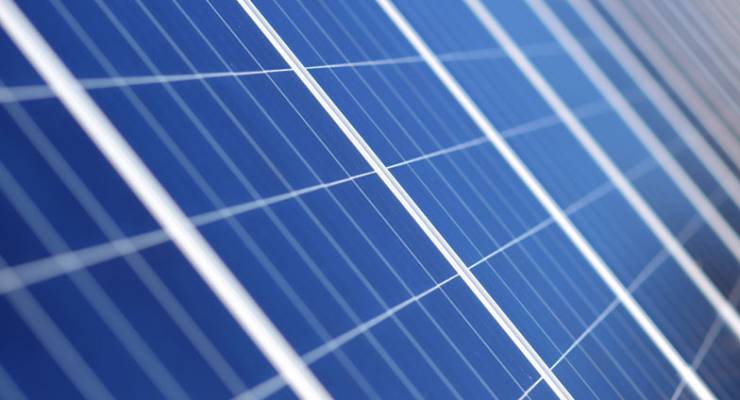 Stock image of solar panels