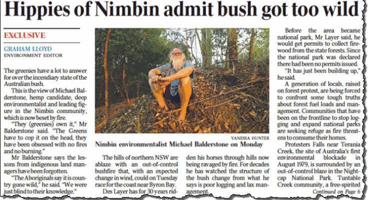 Nimbin The Australian Michael Balderstone
