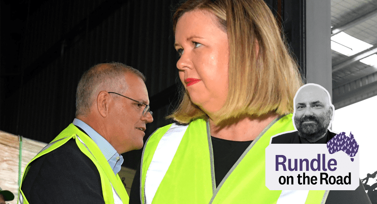 Scott Morrison and Liberal member for Bass Bridget Archer (Image: AAP/Mick Tsikas/Private Media)