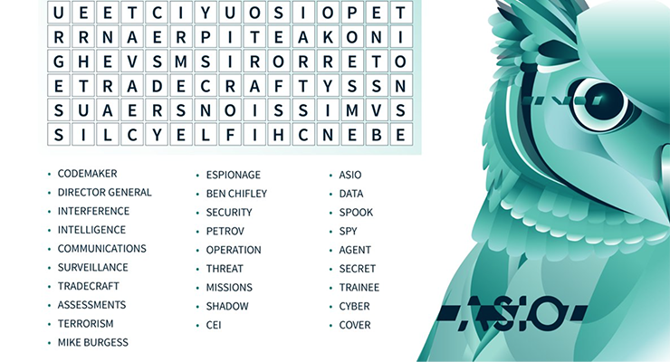 ASIO's word search (Image: Twitter/ASIO)