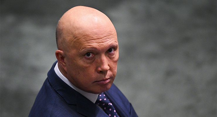Opposition Leader Peter Dutton (Image: AAP/Lukas Coch)