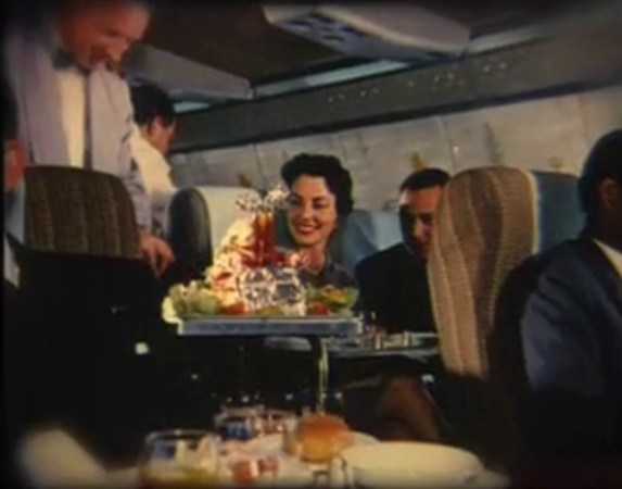 qf-first First class inside the early model 707 © Qantas