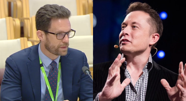 eSafety commissioner's Toby Dagg and Twitter owner Elon Musk