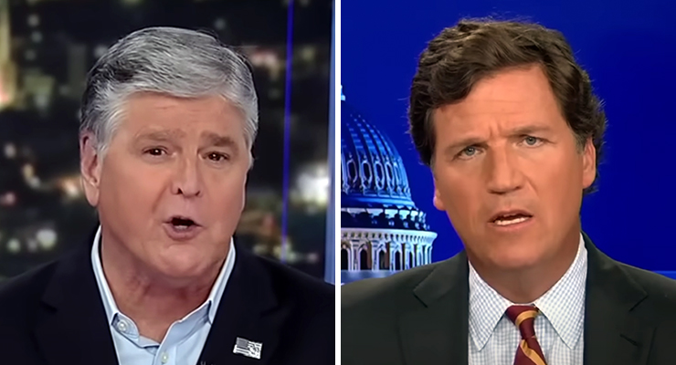 Fox News television hosts Sean Hannity and Tucker Carlson (Images: YouTube)