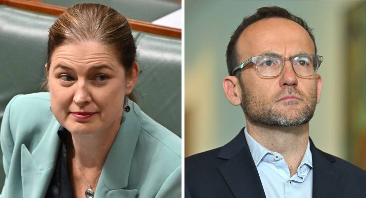 Housing Minister Julie Collins and Greens Leader Adam Bandt