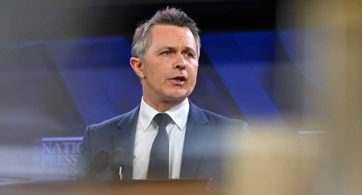 Minister for Education Jason Clare at the National Press Club in Canberra