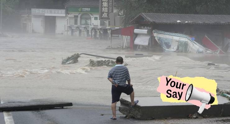 Flooding on the outskirts of Beijing