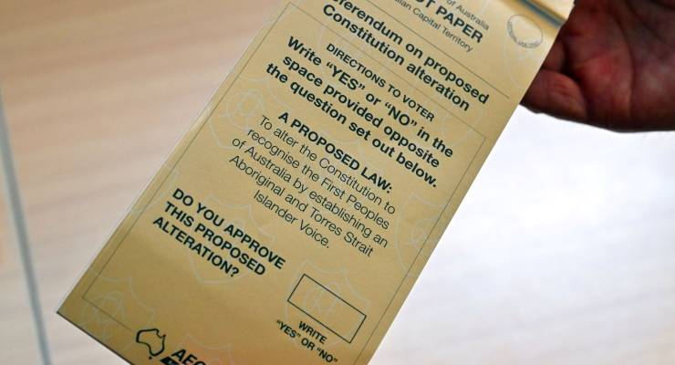 A Voice ballot paper (Image: AAP/Mick Tsikas)