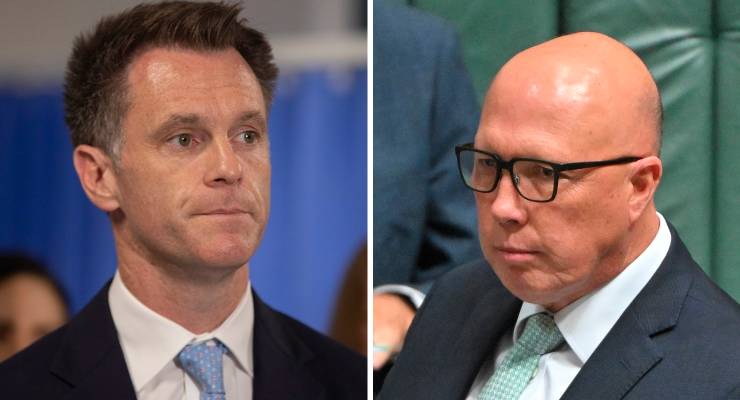 NSW Premier Chris Minns and federal Opposition Leader Peter Dutton (Images: AAP)
