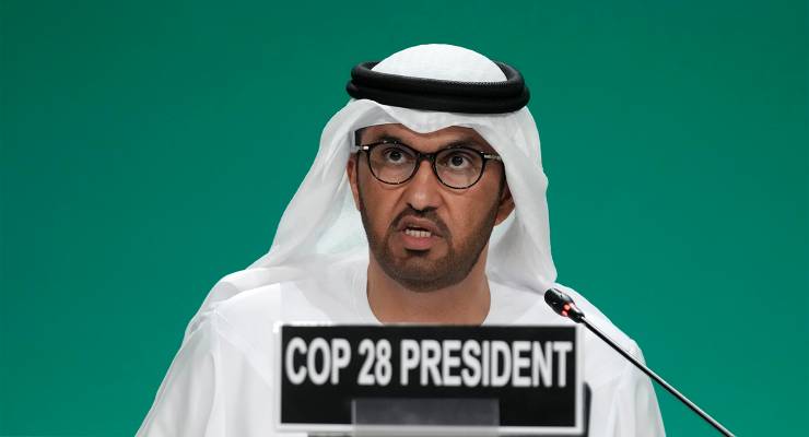COP28 president Sultan al-Jaber (Image: AAP/AP/Peter Dejong)