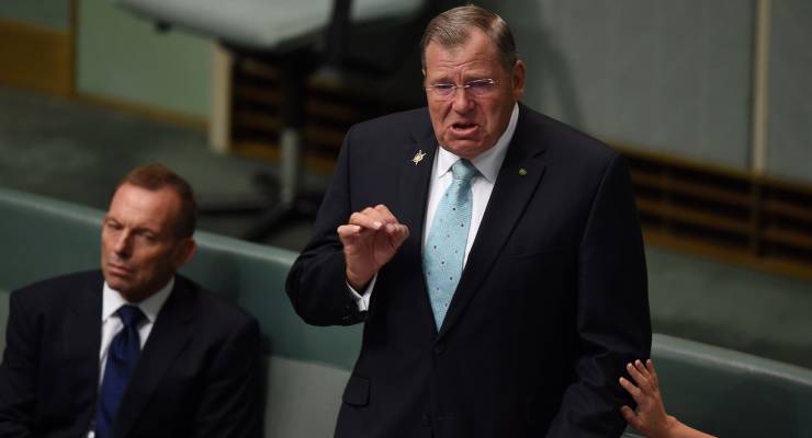 Former Liberal MP and anti-wind farm campaigner Bob Baldwin (Image: AAP/Lukas Coch)