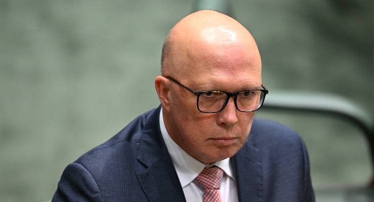 Opposition Leader Peter Dutton (Image: AAP/Lukas Coch)