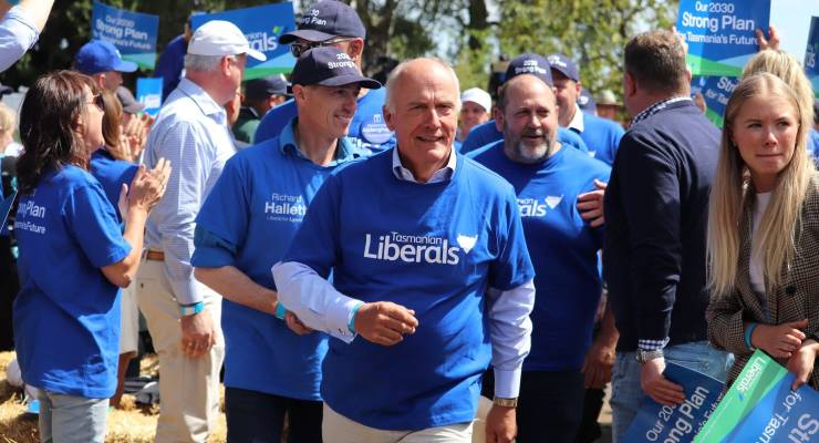 Eric Abetz at the Tasmanian Liberal Party’s election campaign launch (Image: AAP/Ethan James)