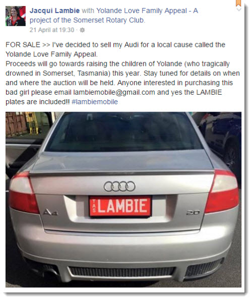 jacqui lambie car