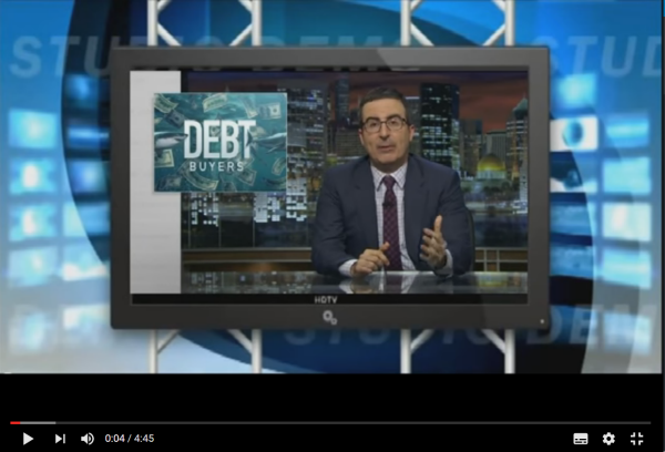 John Oliver debt relief VOD