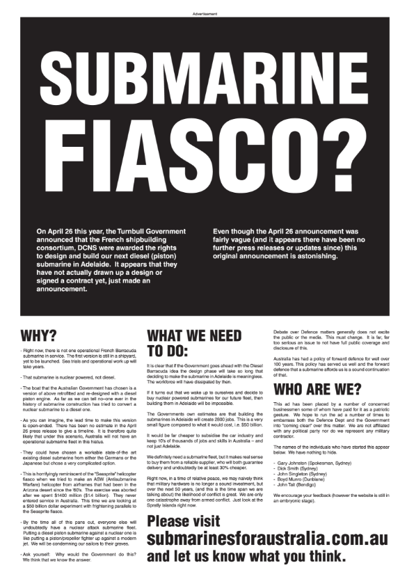 Sunmarine ad in The Oz