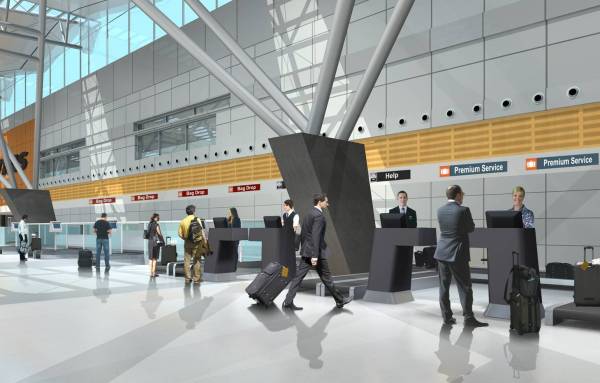 The new premium oriented Airport of the Future, Qantas graphic