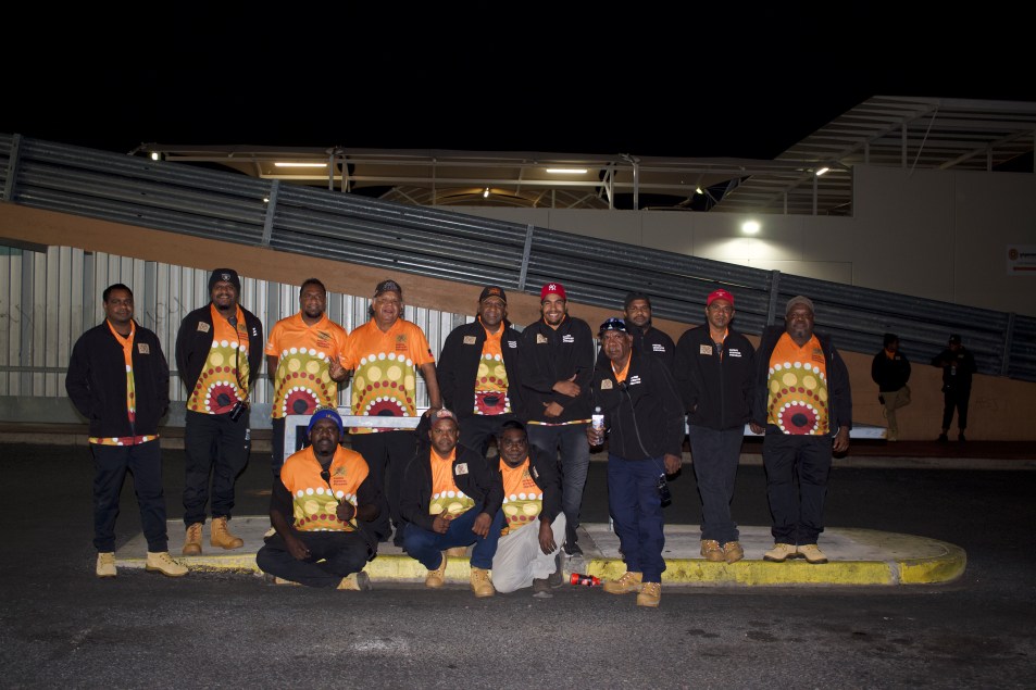 Patrollers congregate in the Alice Springs Coles carpark (Image: Julia Bergin)